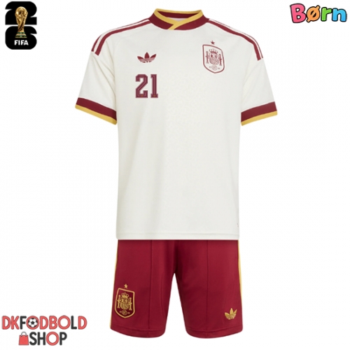 Spanien Mikel Oyarzabal #21 Udebanesæt Børn VM 2026 Kort ærmer (+ korte bukser)